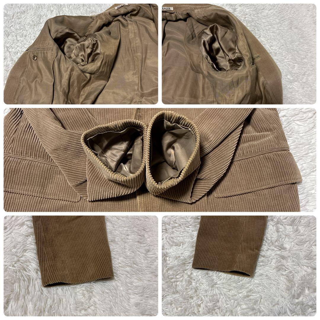 美品/XL位⭐️オーラリー　テーラードジャケット　コーデュロイ キャメル　日本製