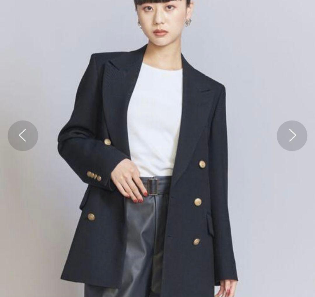 BEAUTY&YOUTH UNITEDARROWS ダブルジャケット　ネイビー