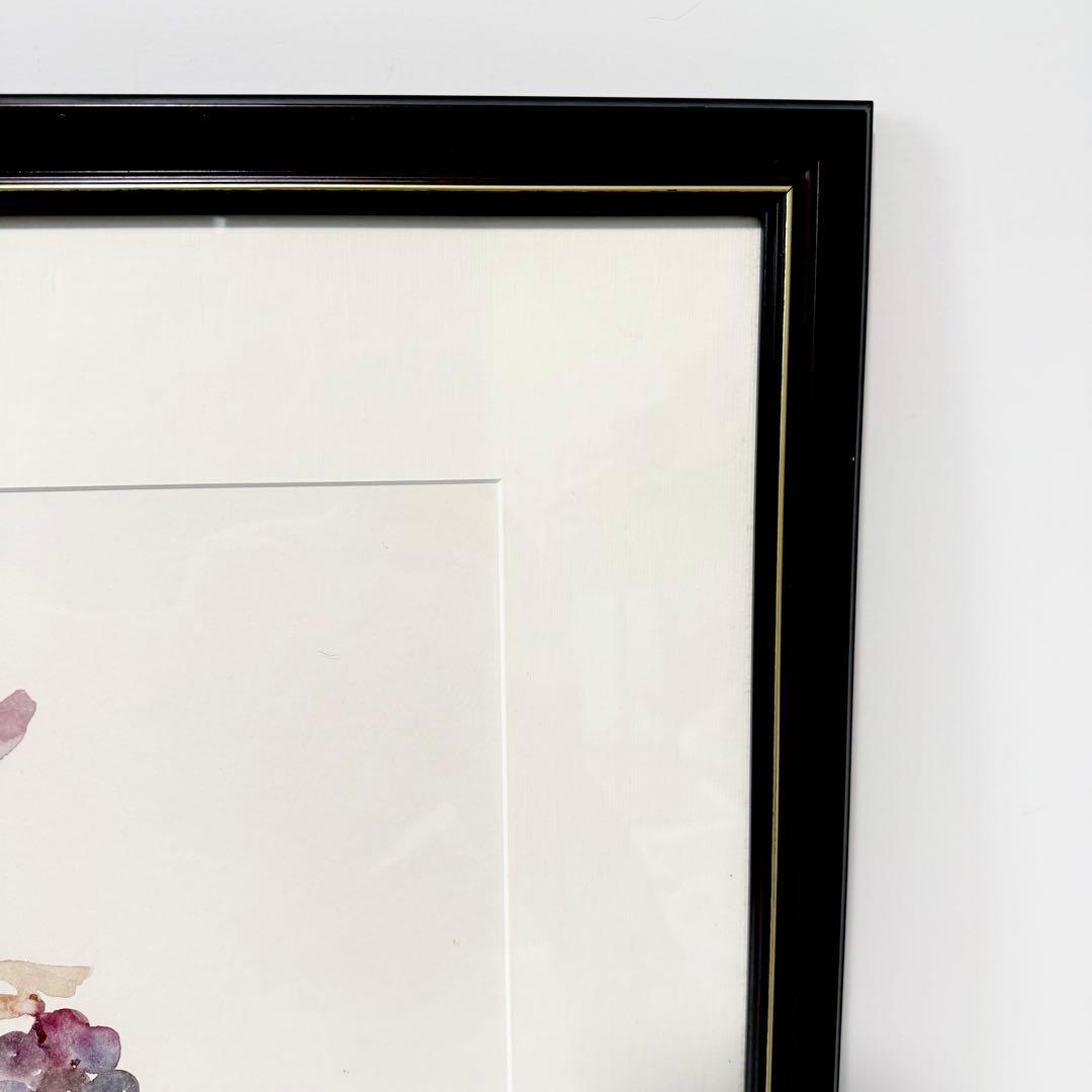 真作 いわさきちひろ ぶどうを持つ少女 リトグラフ 絵