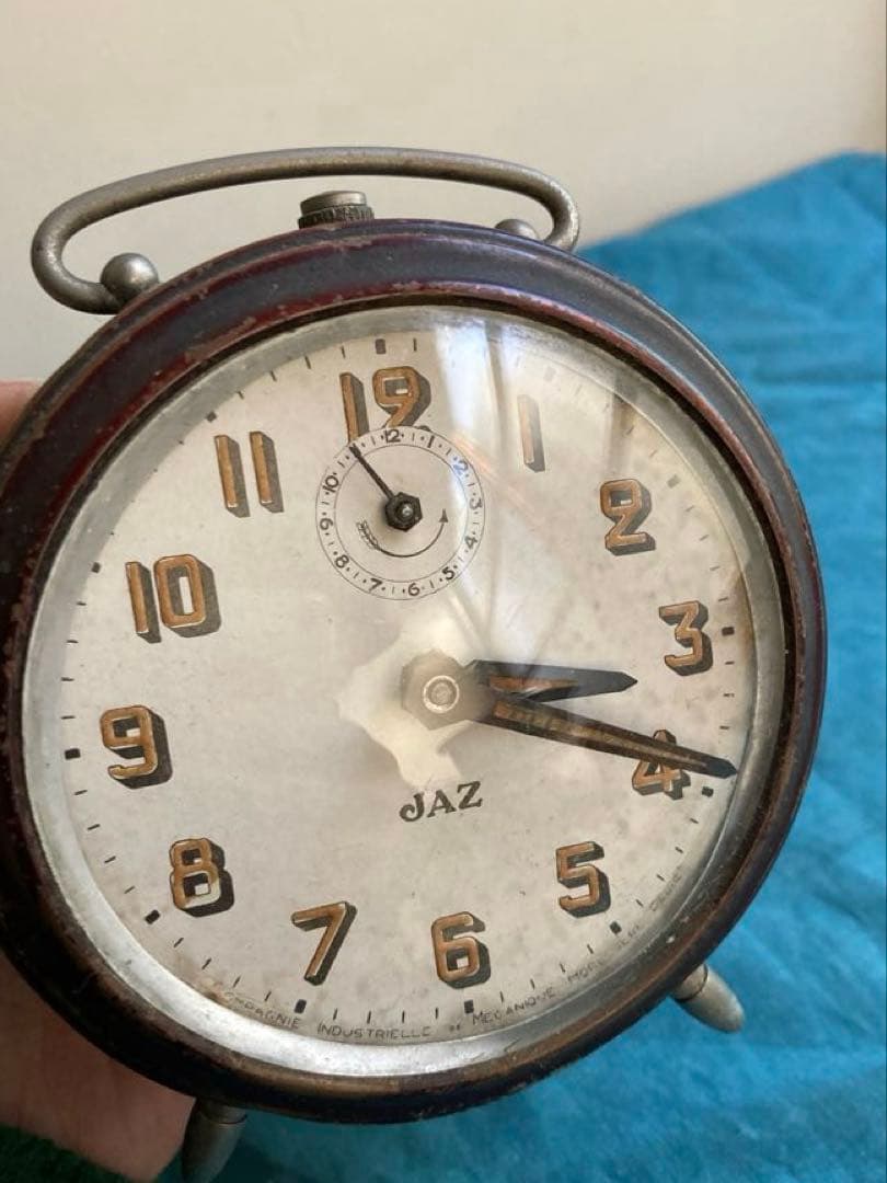 アンティーク　フランス　JAZ 目覚まし時計　稼働品