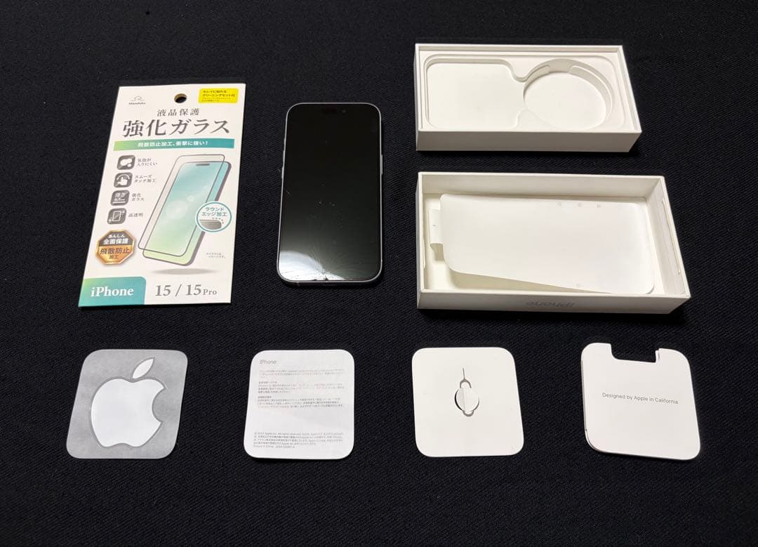 iphone15 無印　128gb 画面割れ　86%