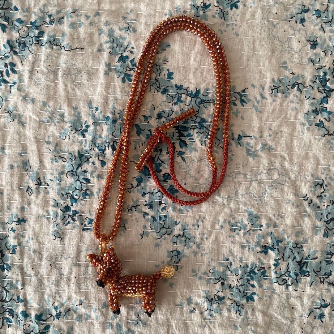 APROSIO & COアプロジオアンドコー ビーズネックレス　きつね