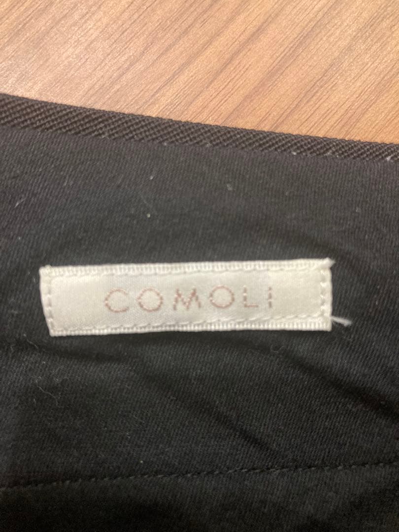 comoli 18aw ウールギャバ 2タックパンツ サイズ3