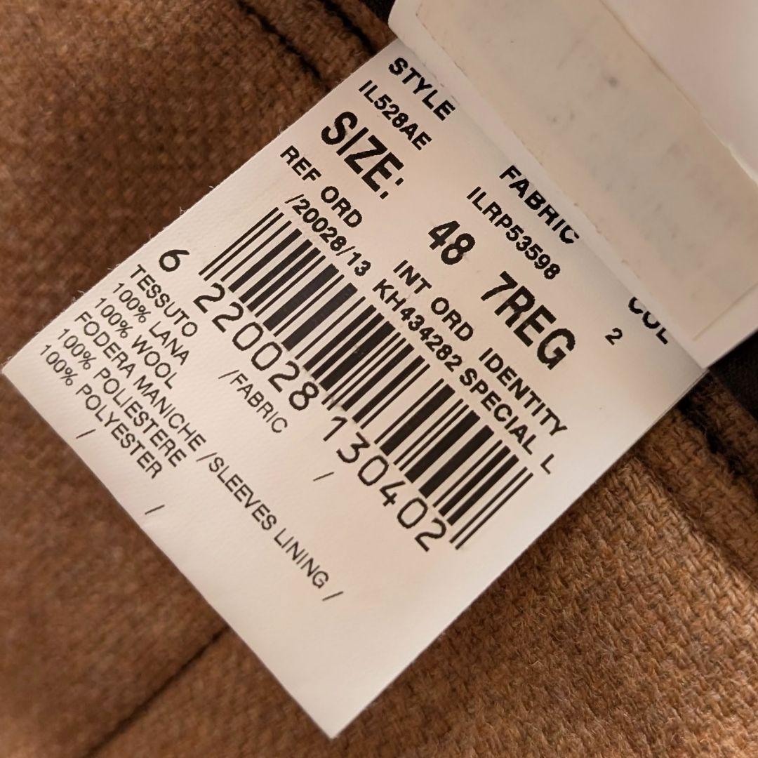 【近年モデル】LARDINI キャメル ジャケット バスケット織 48 ブラウン