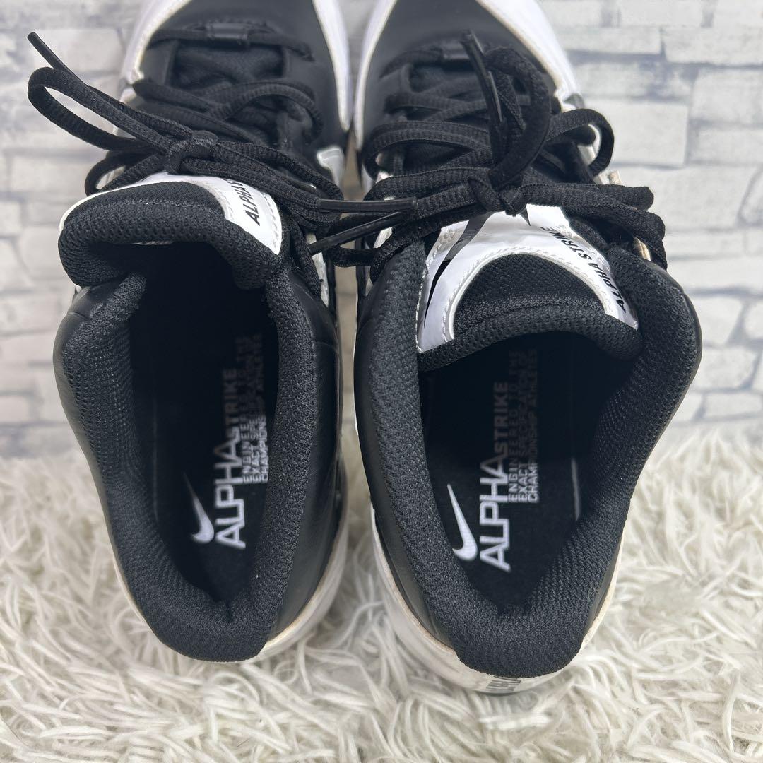 NIKE ナイキ　アメリカンフットボール　スパイク　レザー　黒　白　27.5cm
