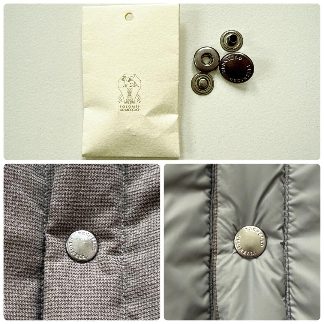 美品✨ブルネロクチネリ メンズ ダウンベスト リバーシブル