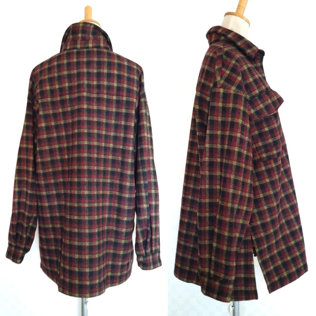 【新品タグ付】AMERI UND CHECK WOOL OVER SHIRT