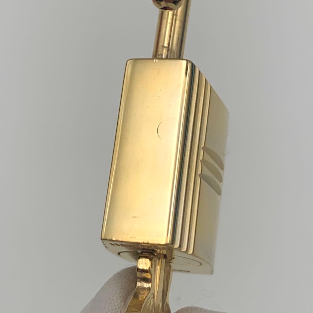 HERMES エルメス カデナ 100番 ゴールド 24Kメッキ 鍵付き 南京錠