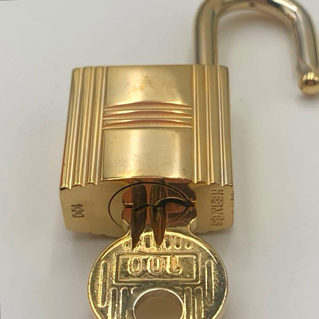 HERMES エルメス カデナ 100番 ゴールド 24Kメッキ 鍵付き 南京錠