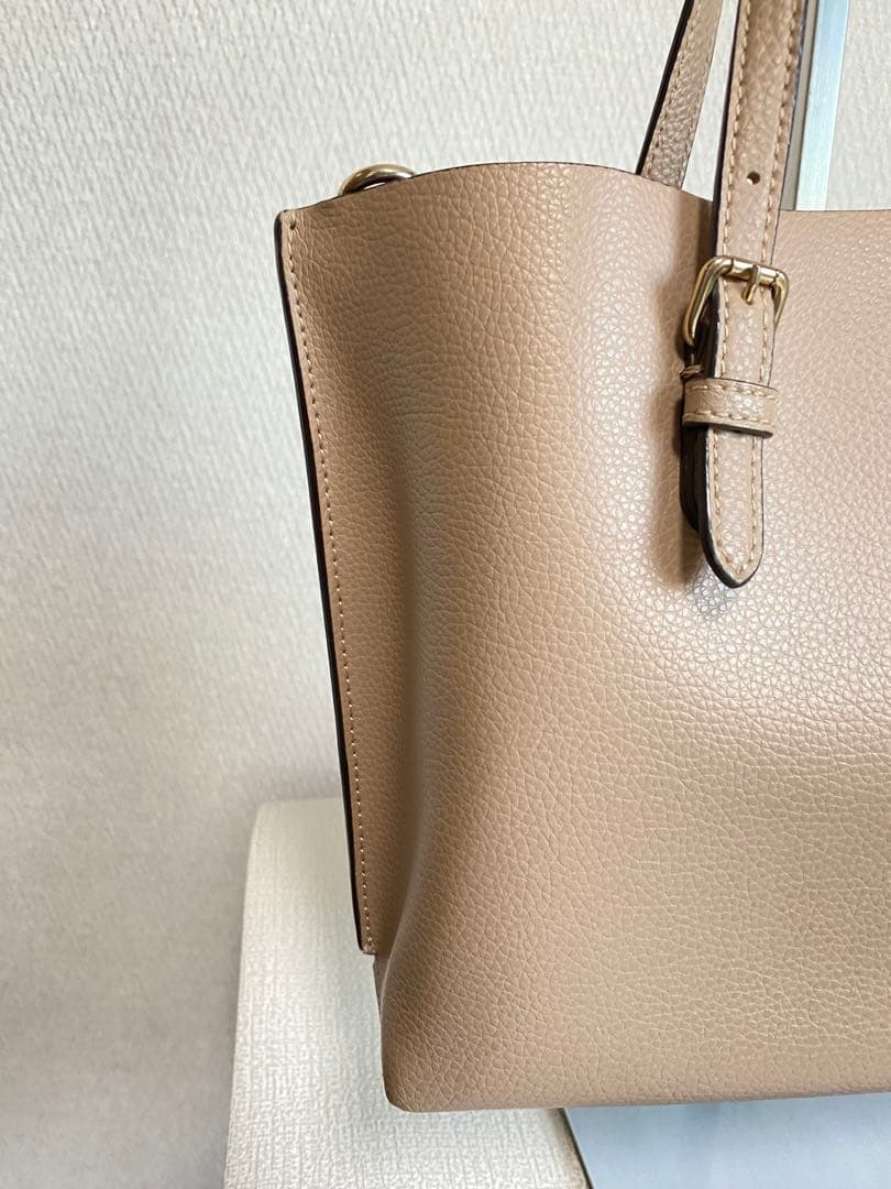 COACHコーチ モリートート ショルダーバッグ 2way レザー ベージュ