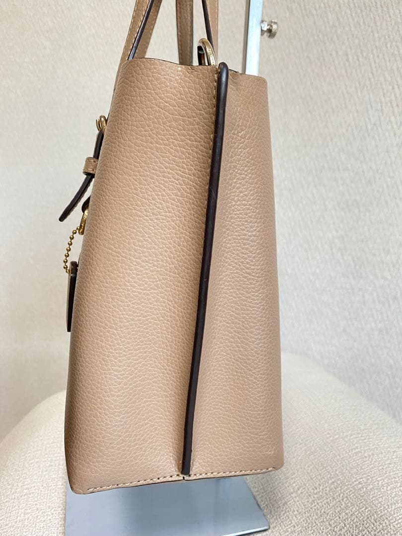 COACHコーチ モリートート ショルダーバッグ 2way レザー ベージュ