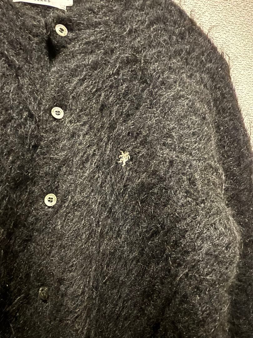 Gymphlex シャギーニット ショートカーディガン　ブラック