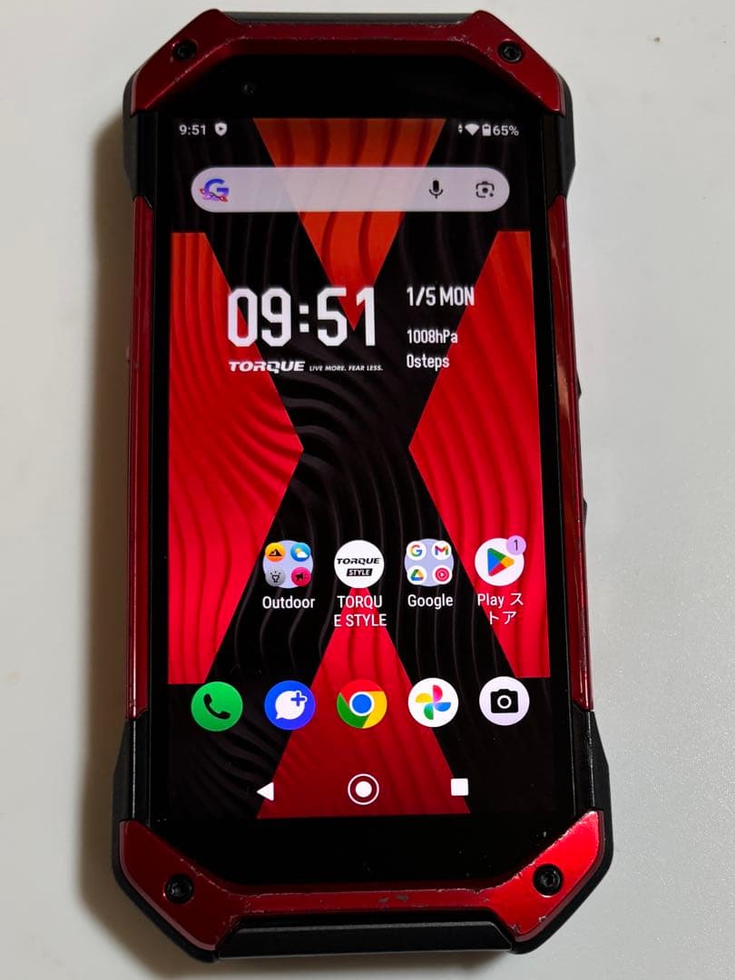 128G KYG01 TORQUE 5G レッド au SIMフリー