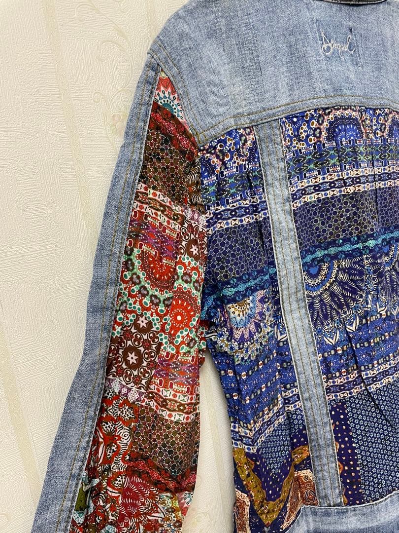 【新品】Desigual パッチワークデニムジャケット 40