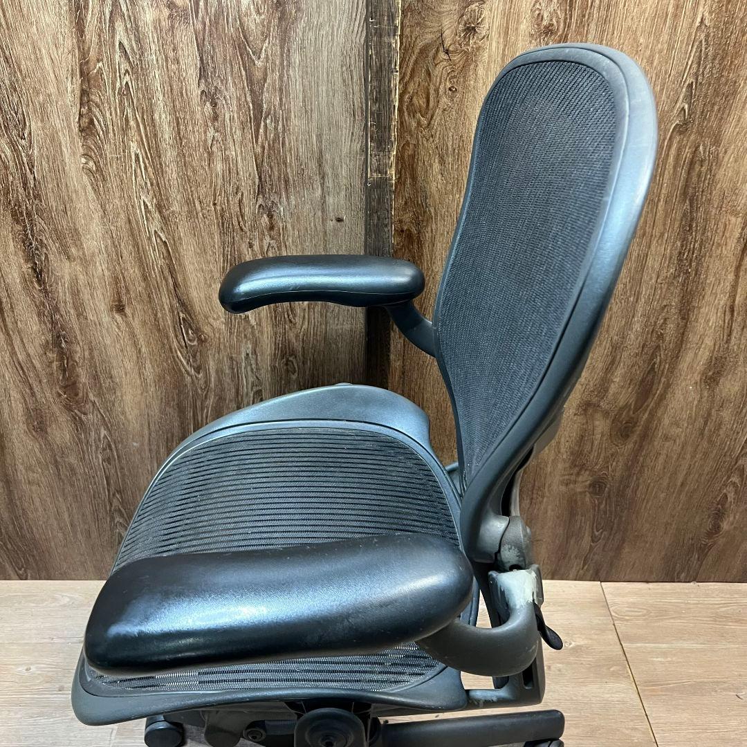 E076☆ ジャンク　USA ハーマンミラー アーロンチェア Aサイズ