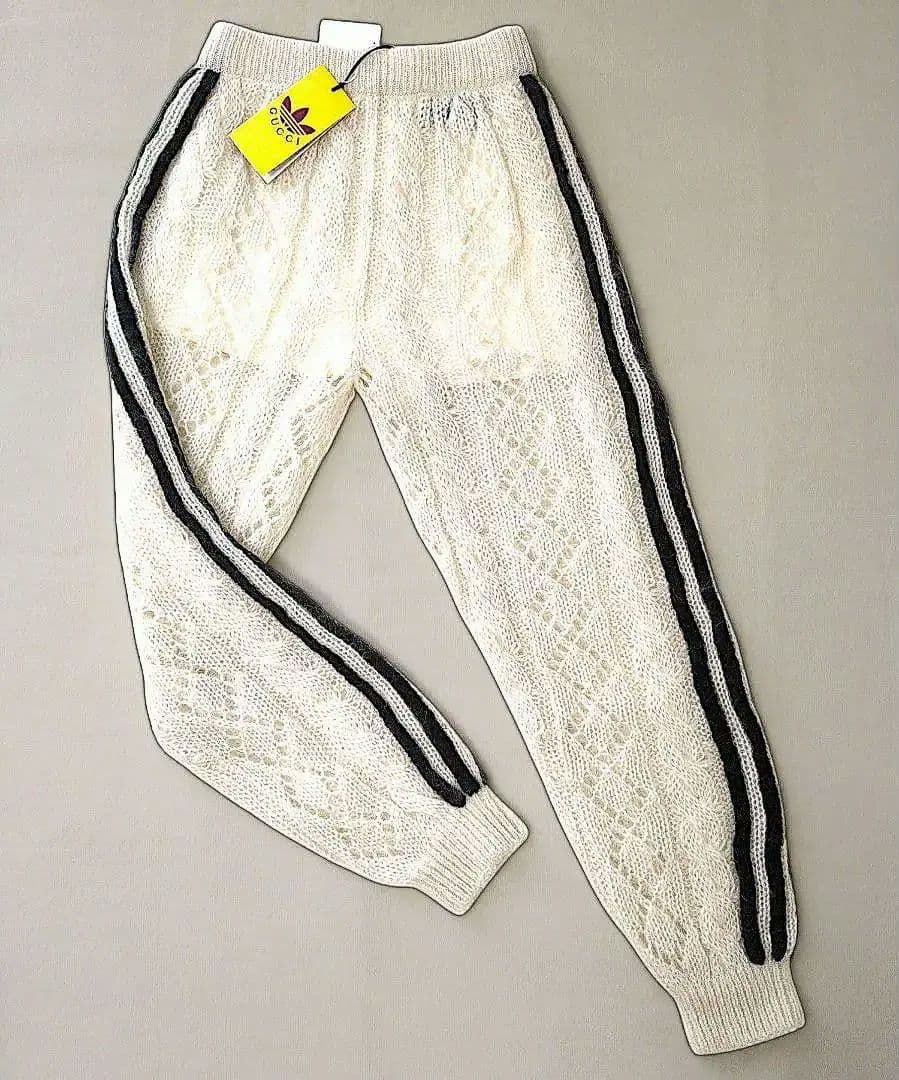 新品 GUCCI adidas モヘア ウール ニット パンツ