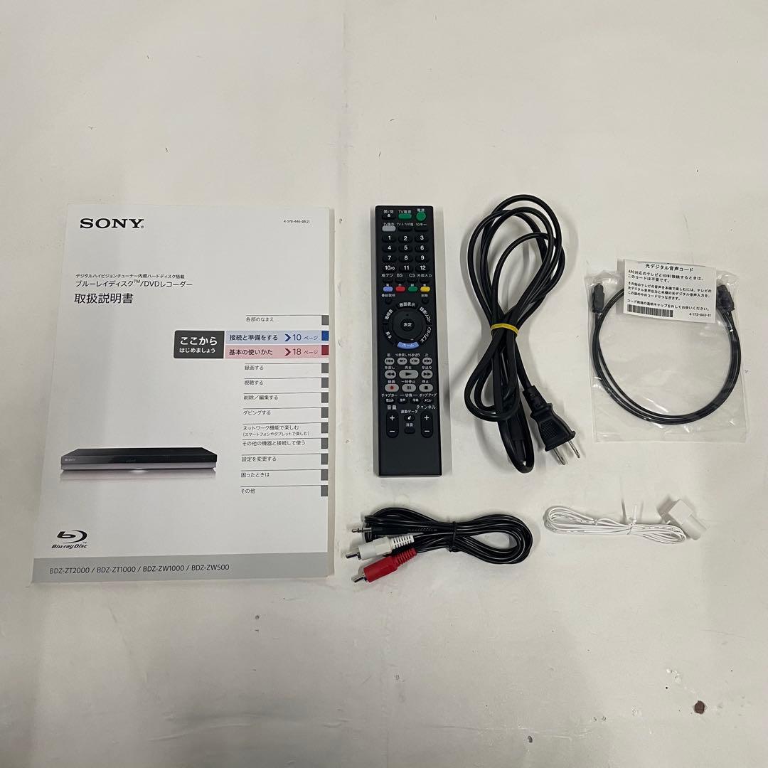 SONY ソニー ブルーレイディスクDVDレコーダー BDZ-ZT1000