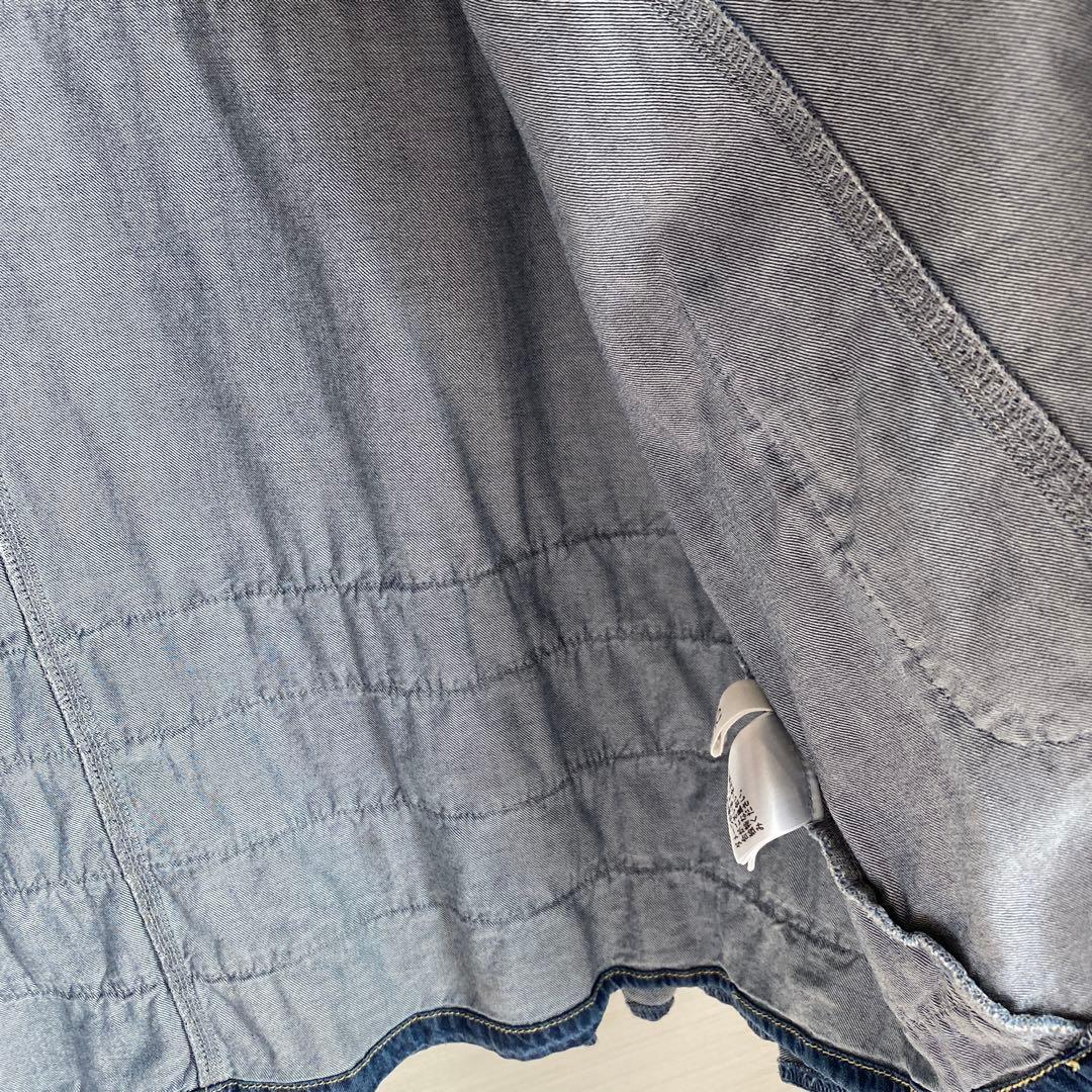 ayane アヤン ダンガリーバックフリルブルゾン　インディゴ