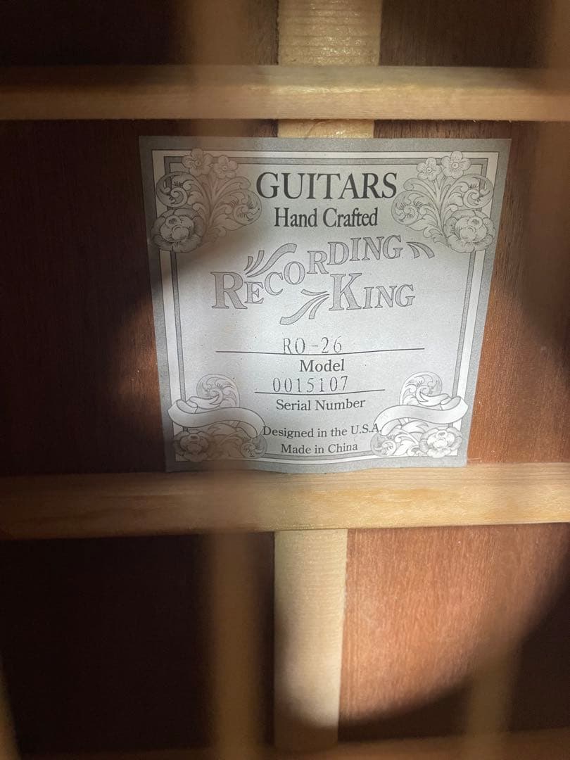 パ*ナ様 レコーディングキング　RO-26 全単板　OOOサイズ