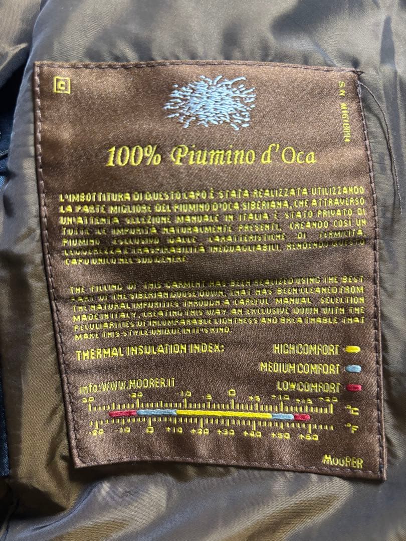 Moorer ネイビー ダウンジャケット