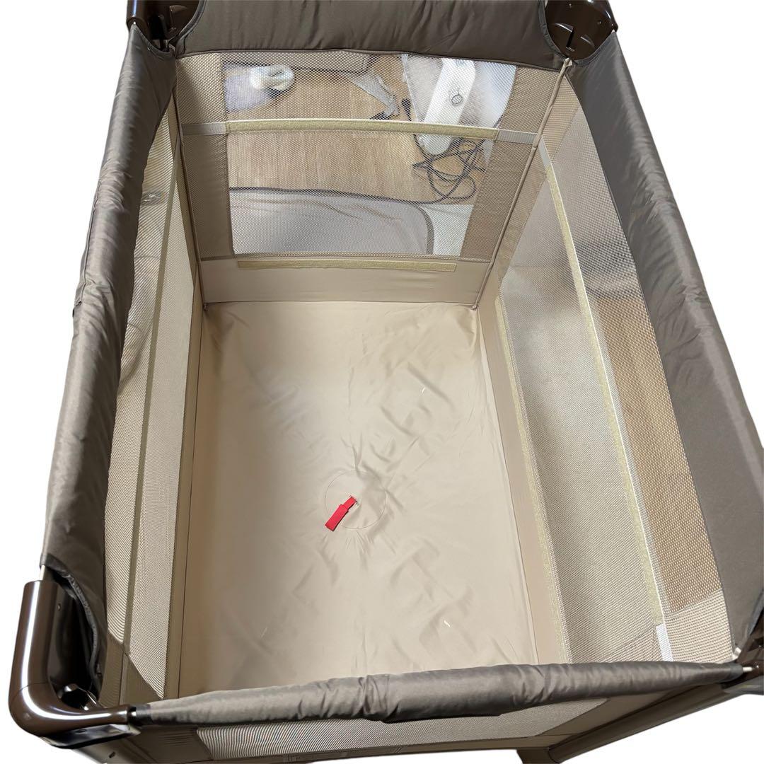 美品 アップリカ Aprica ココネル エアー ベビーベッド ブラウン