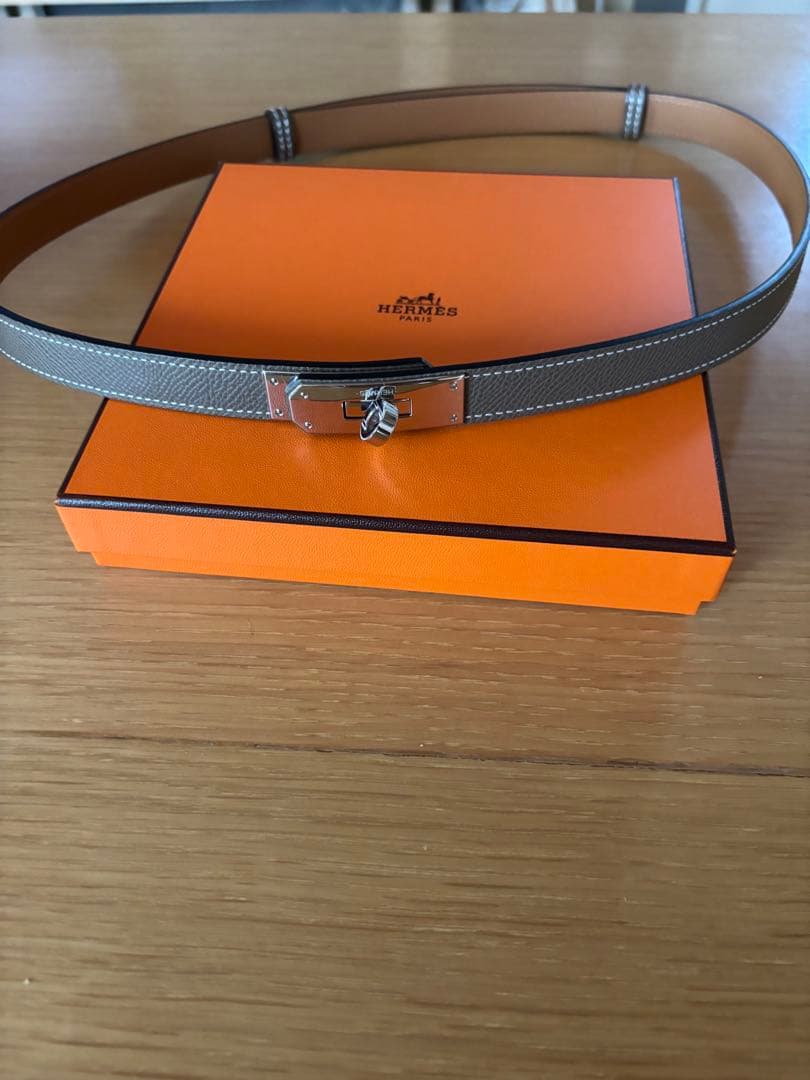 mm　HERMES ケリーベルト　エトゥープ