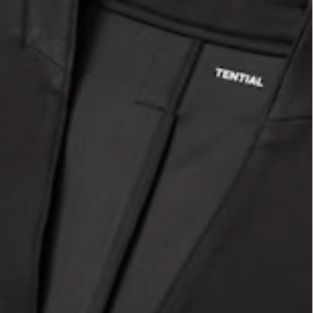 TENTAIL ブラック ノーカラージャケット・パンツセット