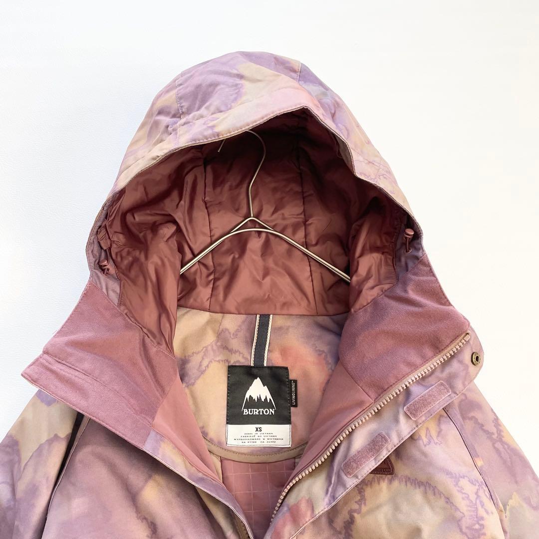 4434【美品】バートン スノボウェア ジャケット 中綿入り レース柄プリント