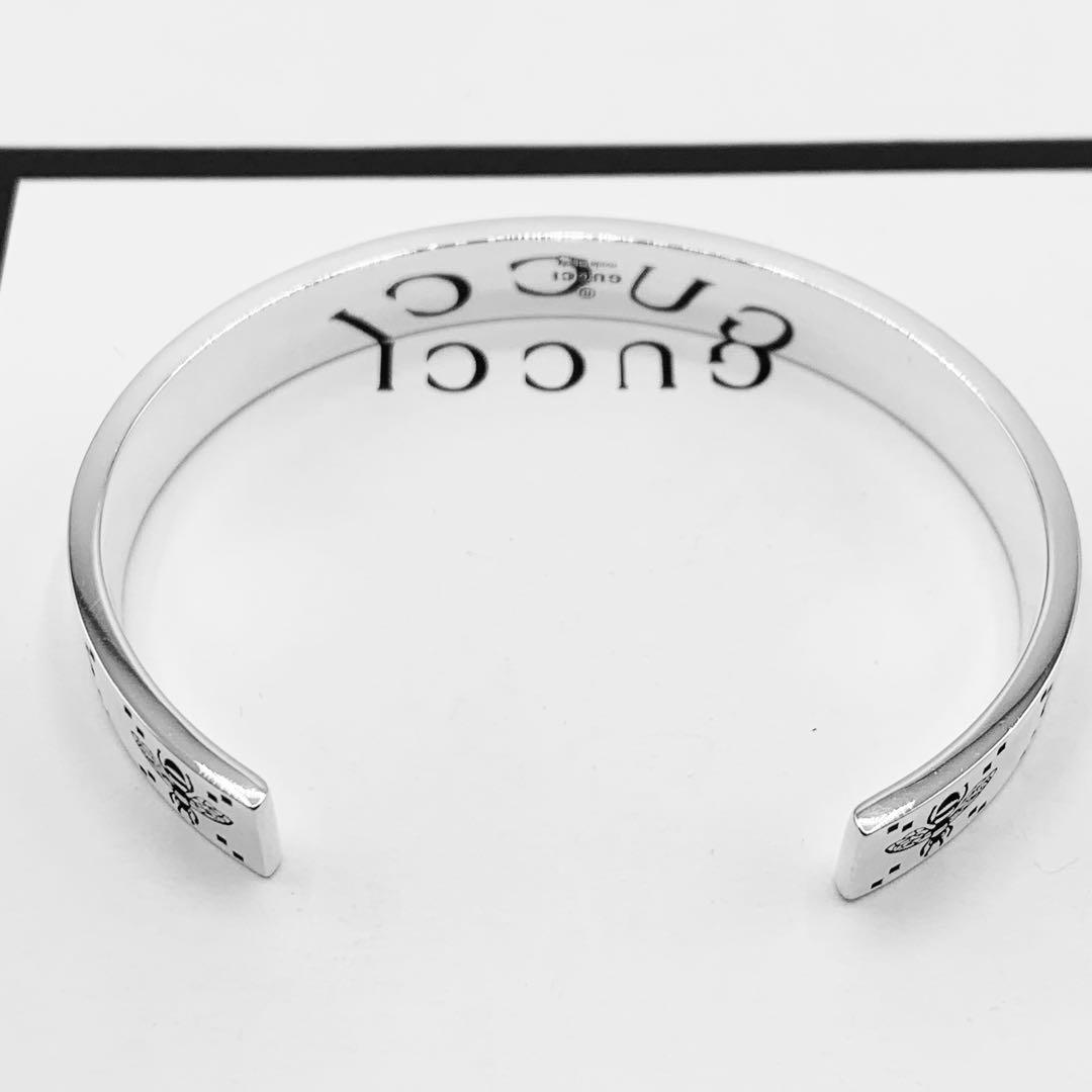 【未使用に近い/レア】GUCCI バングル　ビー　蜂　GG インターロッキング