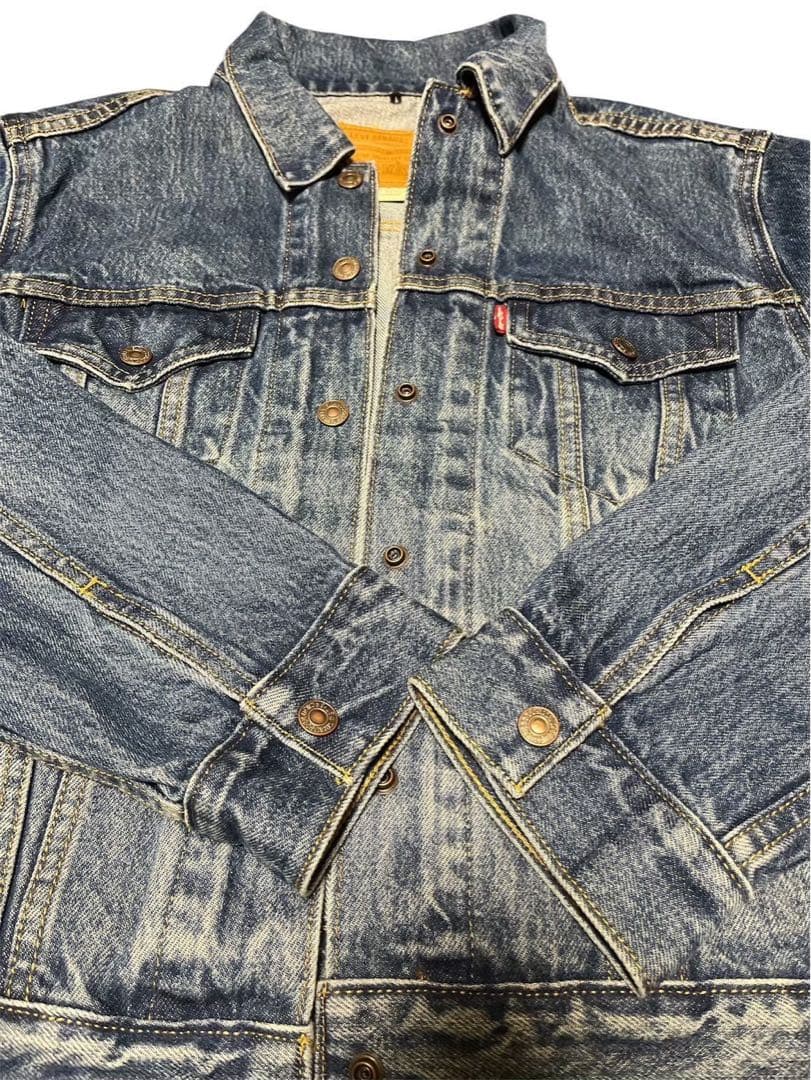 美品◎新品付きLevi'sリーバイスデニムジャケット 3ウェイ　花柄