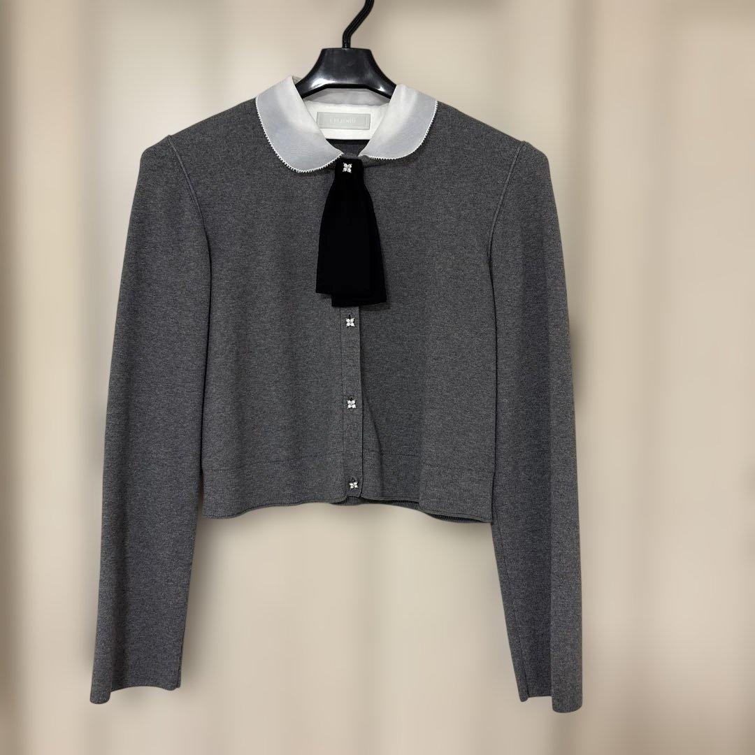 セルフォード　デタッチャブル総針カーディガン