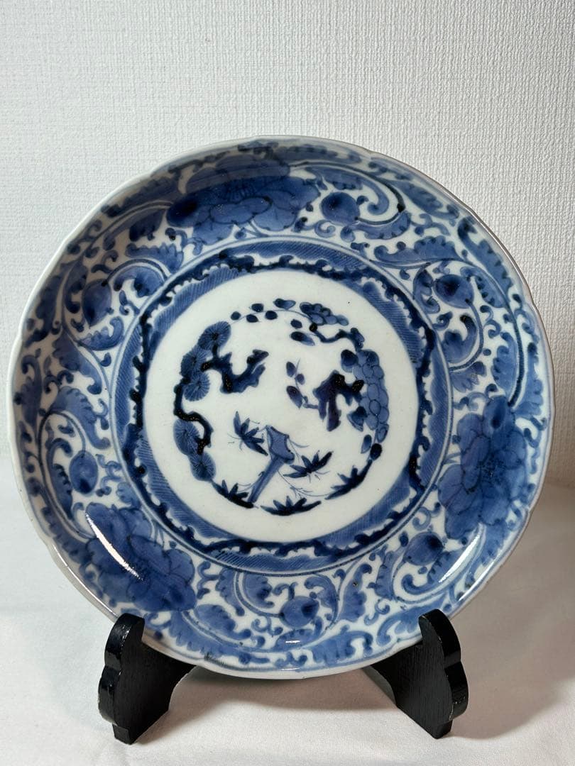 古伊万里染付　7寸皿 4枚