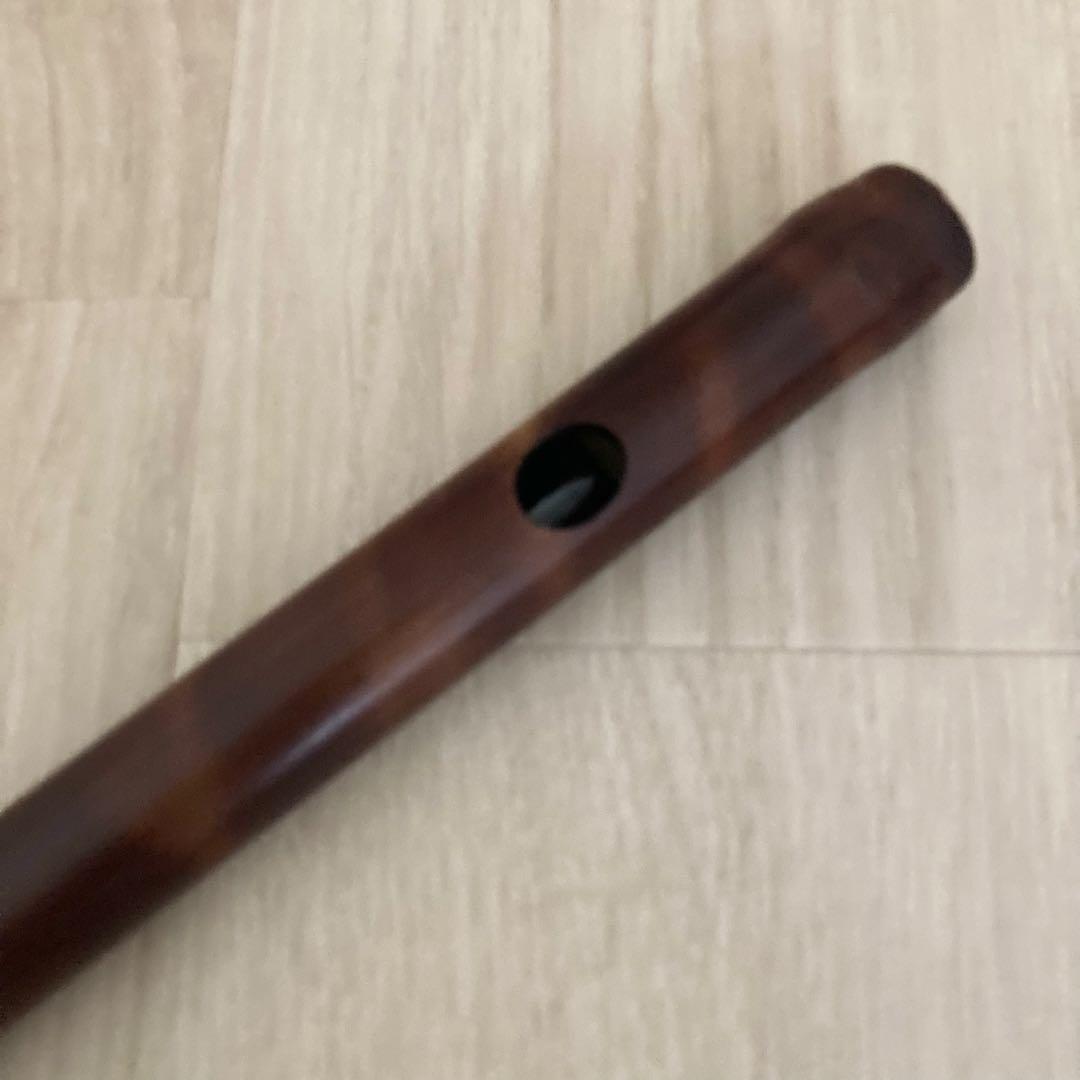 【美品・希少】篠笛 煤竹 古典調 四本調子 獅子田 姿管 七つ穴