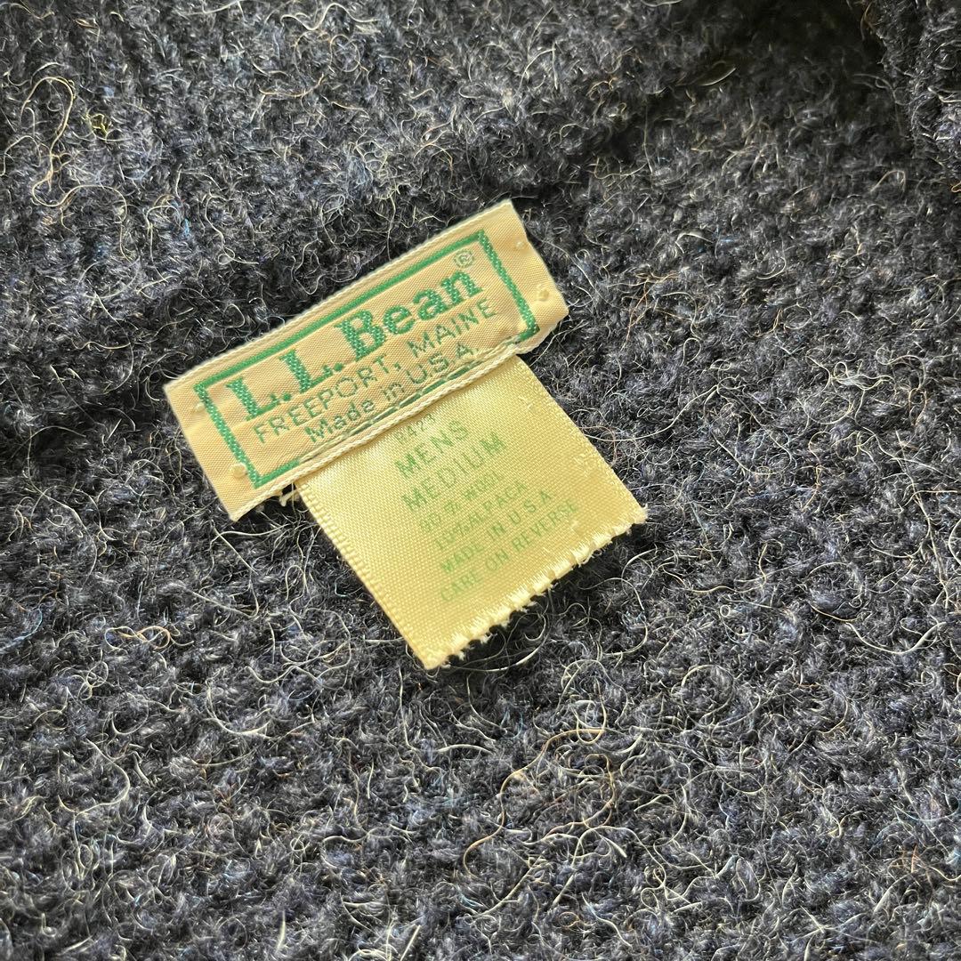 usa製 80s llbeen ドライバーズニット アルパカ混 短丈