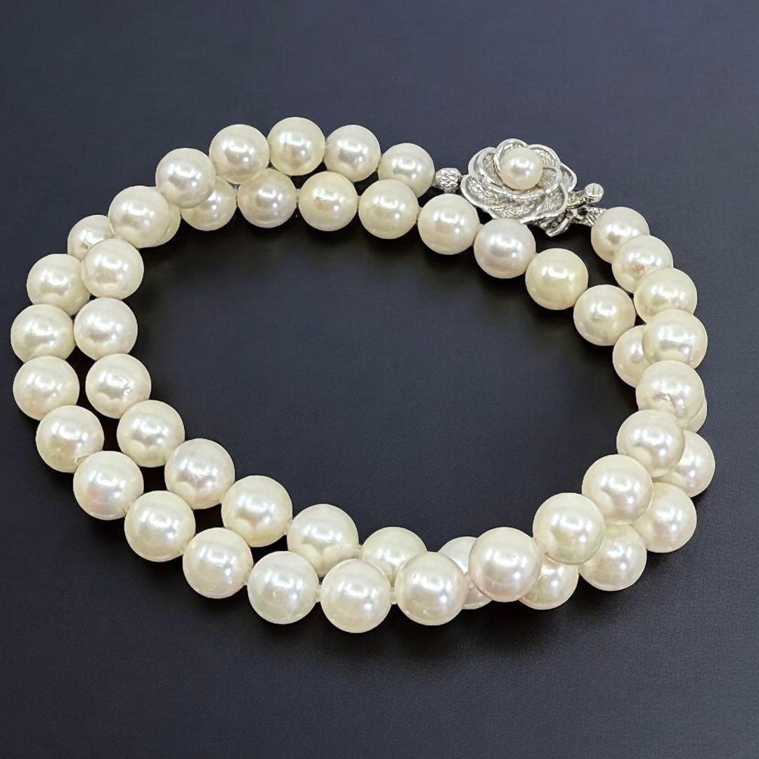 【高島屋購入品】アコヤ　パール　本真珠　ネックレス　シルバー　大珠　8.5mm