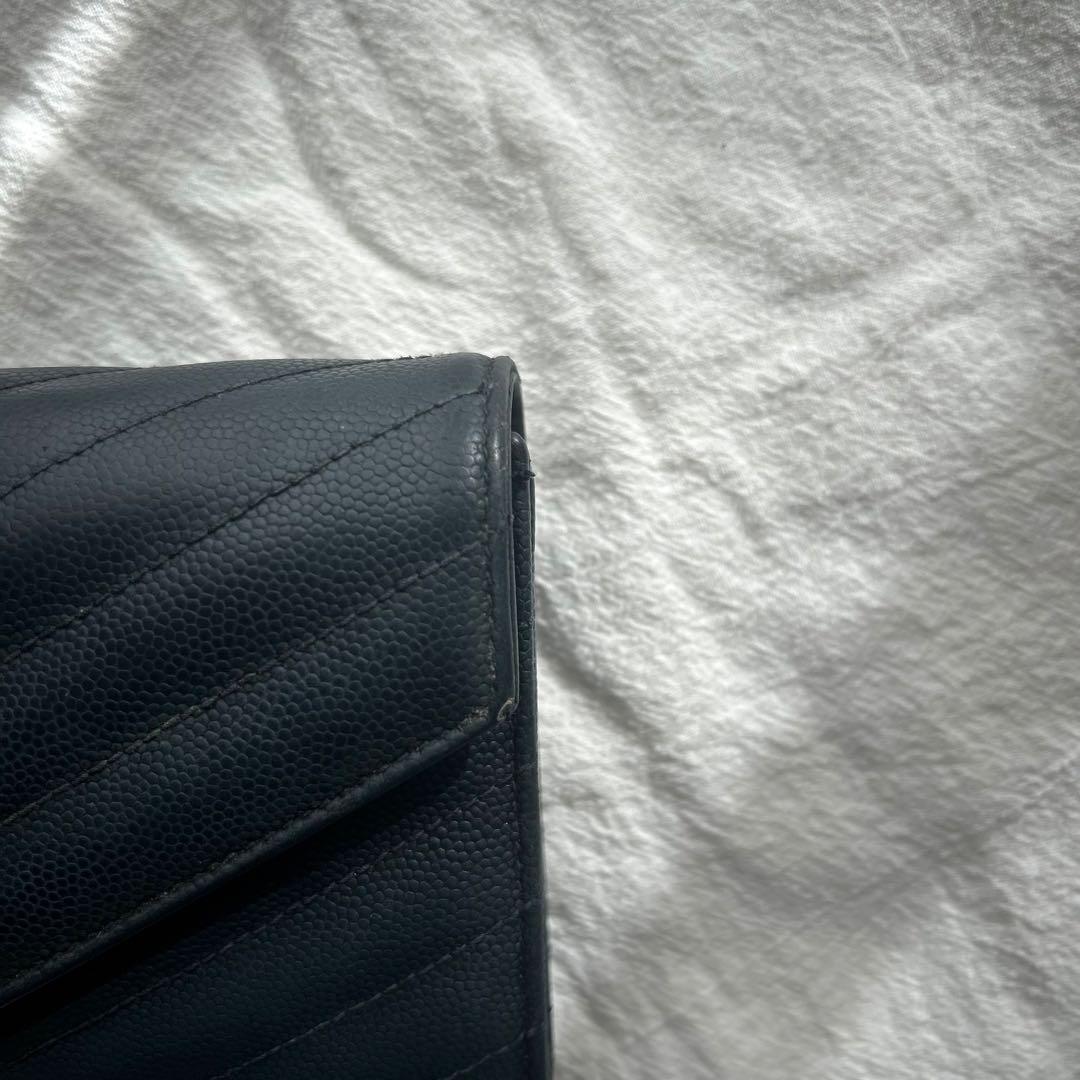 SAINT LAURENT YSL 長財布 ネイビー