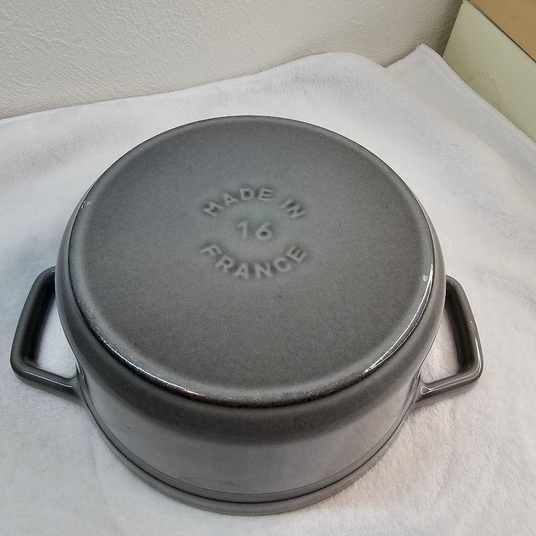 STAUB ストウブ LA COCOTTE 鉄物 両手鍋16CM グレー