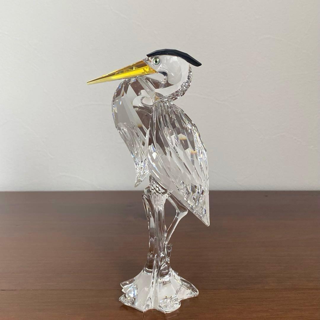 SWAROVSKI スワロフスキー クリスタル サギ 置物