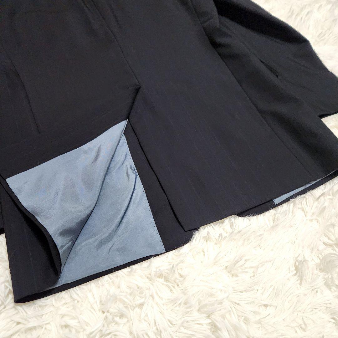 【美品】HUGO BOSS シャドウストライプ セットアップ スーツ 46