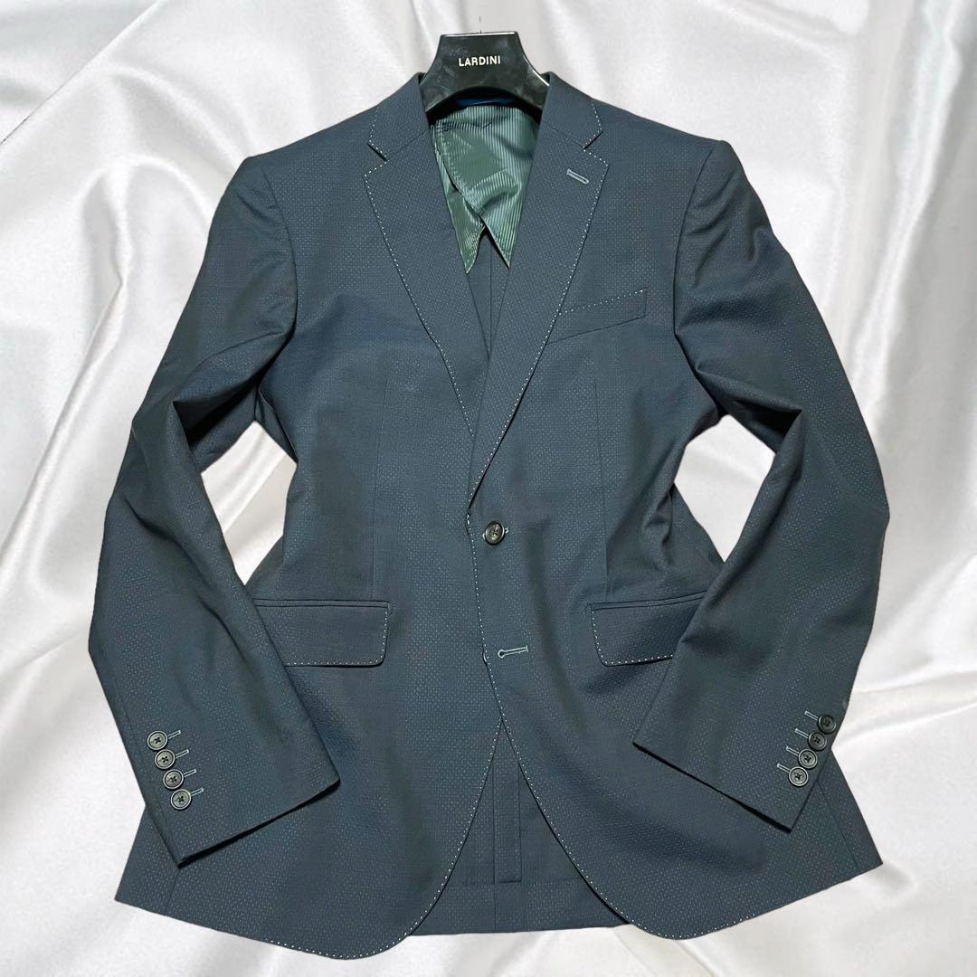 【LANVIN en Bleu】美品ランバン マイクロドット ネイビースーツ50