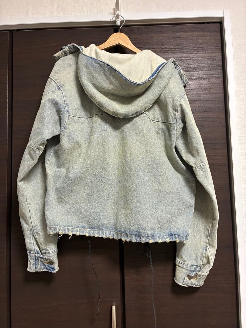 424 クロップド　デニム　フードジャケット