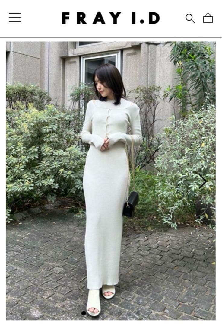 【新品】FRAY I.D フレイアイディー カーデセットリブワンピース Ｆ