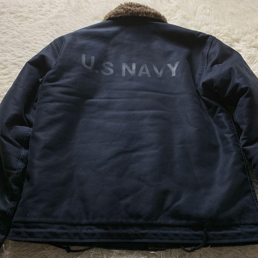 【雰囲気抜群】ヒューストン デッキジャケット N-1 ネイビー 42