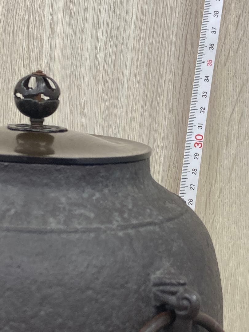 コンロ動作確認済み！　唐銅 風炉 風炉釜 茶釜 茶道具