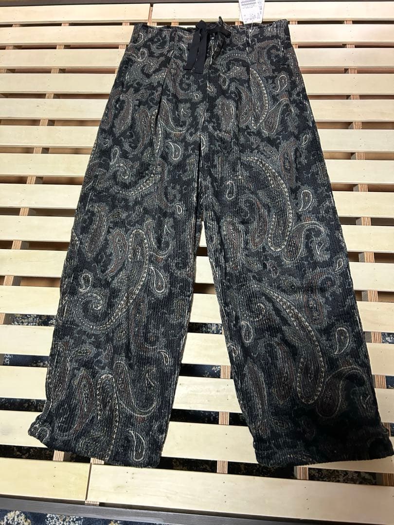 JOURNAL STANDARD コーデュロイペイズリー柄パンツ　ブラック