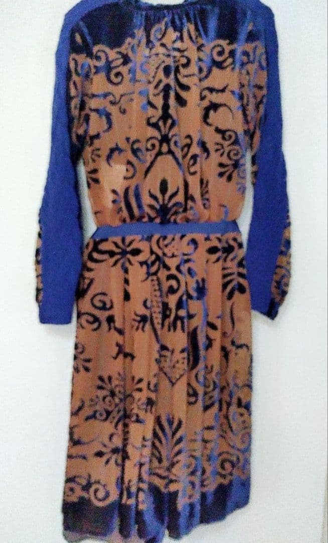 sacai　 ワンピース　ニット　ドッキングワンピース　ロイヤルブルー