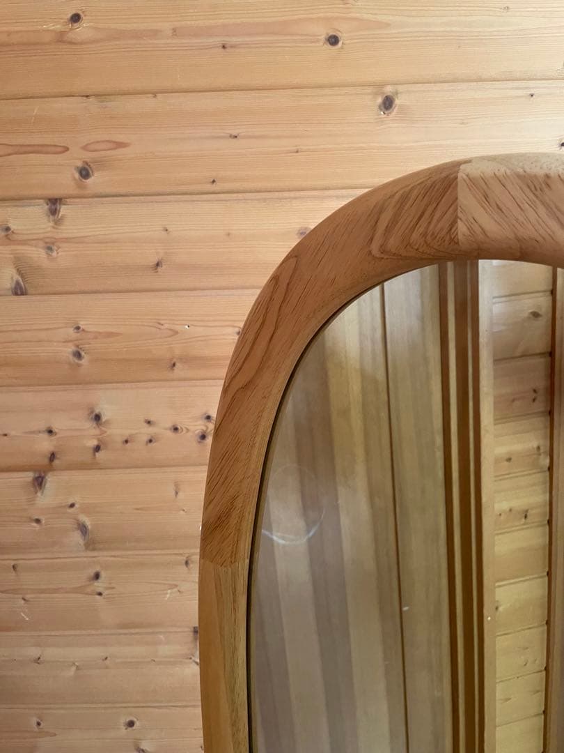 超美品　アンティーク風　スタンドミラー　オーバルミラー　姿見　ビンテージ風