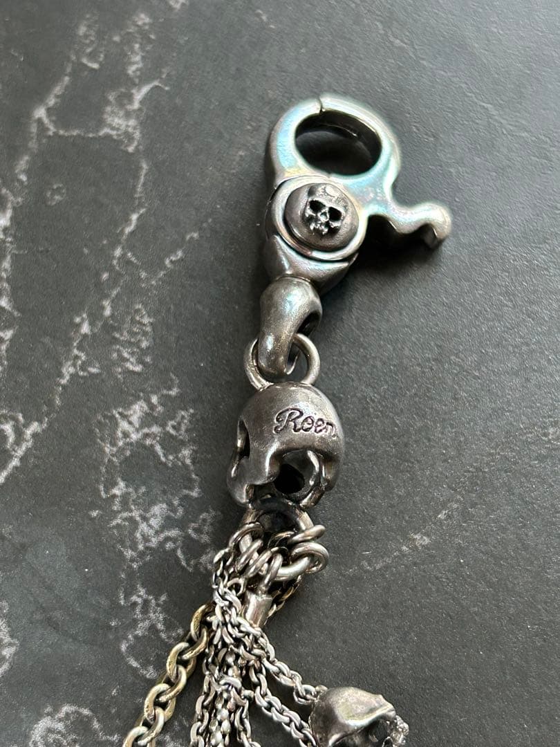 Roen 3連ウォレットチェーン　スカル　シルバー　925 hide