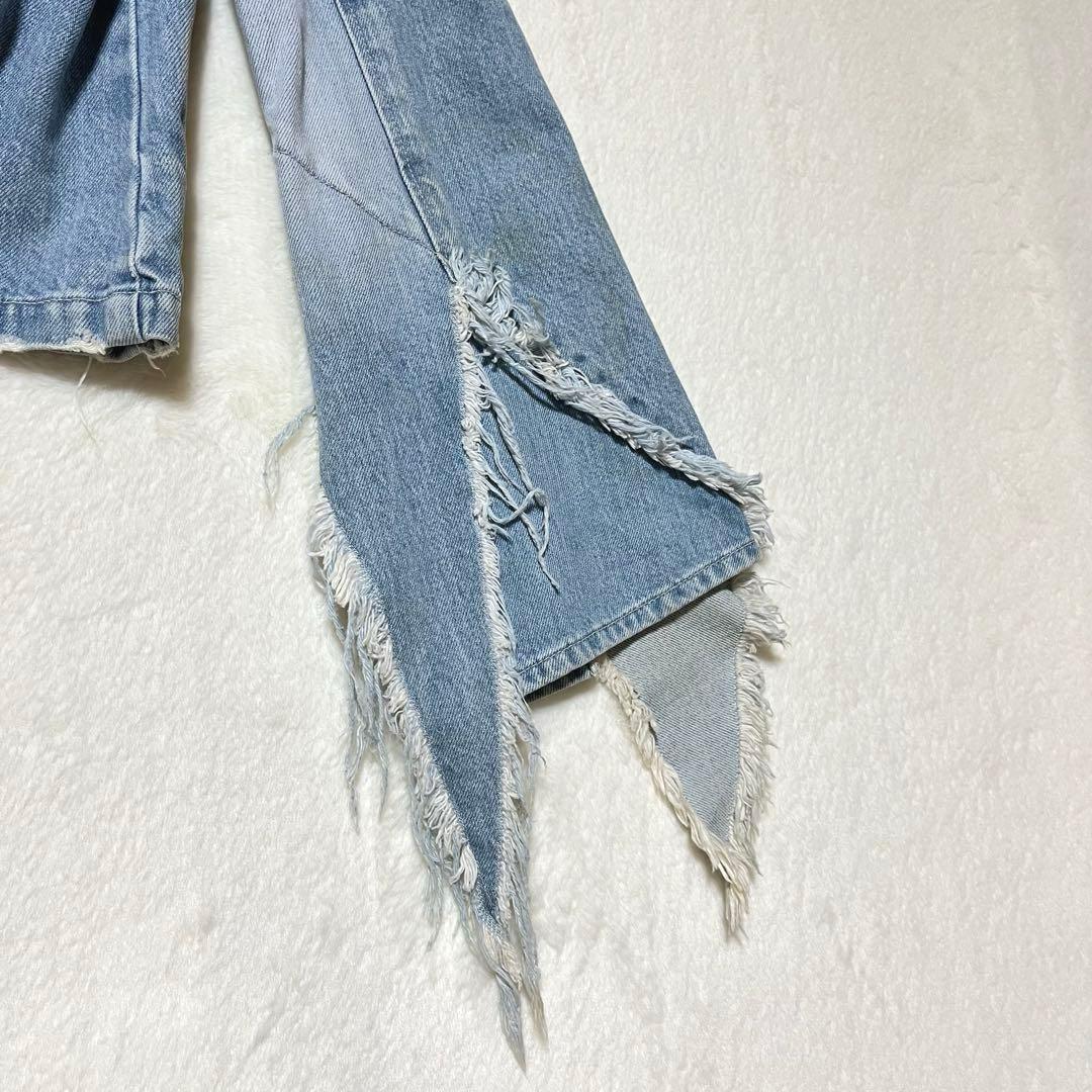【UN3D】希少品✨アシンメトリーデニムジャケット ダメージ加工 石原さとみ着用