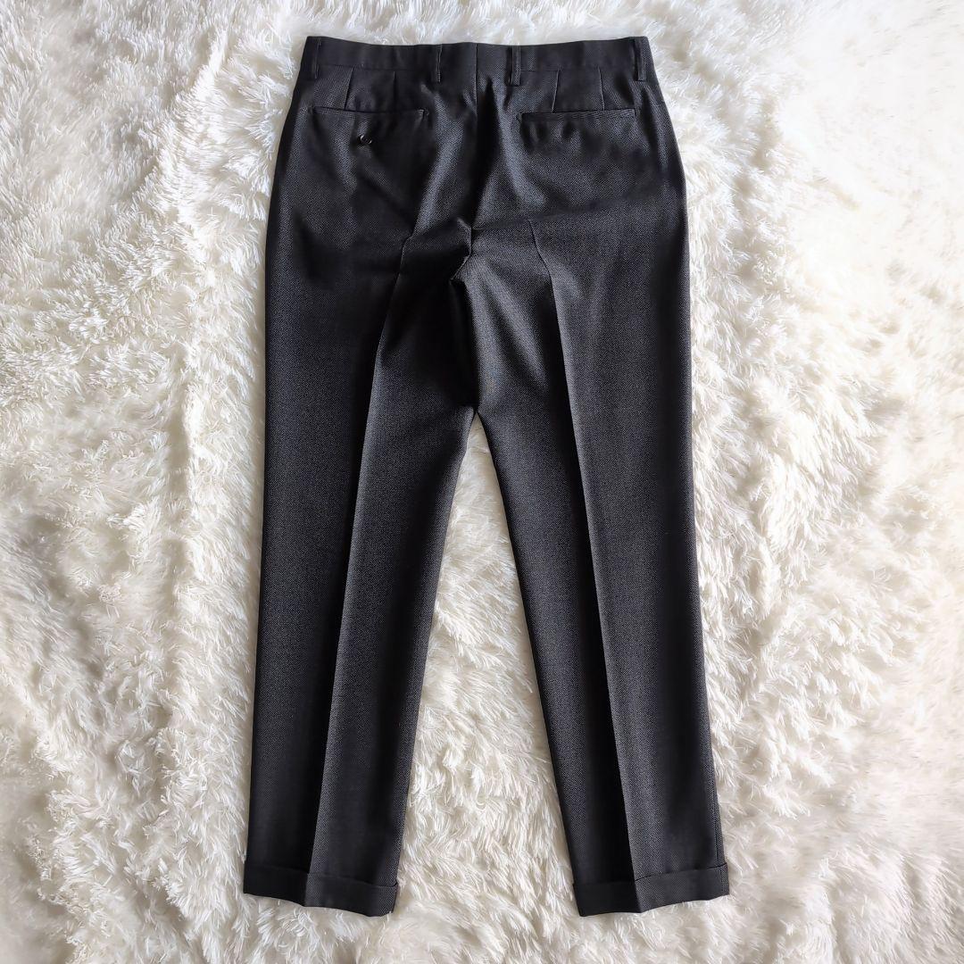 美品 オリヒカ バーズアイ ビジネススーツ スリーピース A6 チャコールグレー